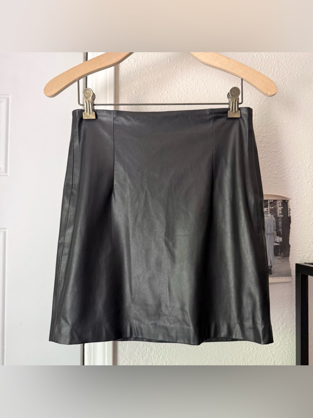 Gauge81 black faux leather pu pleather mini skirt